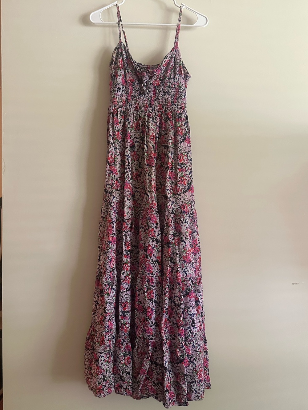 Floral Smocked Maxi Sundress with Spaghetti Straps